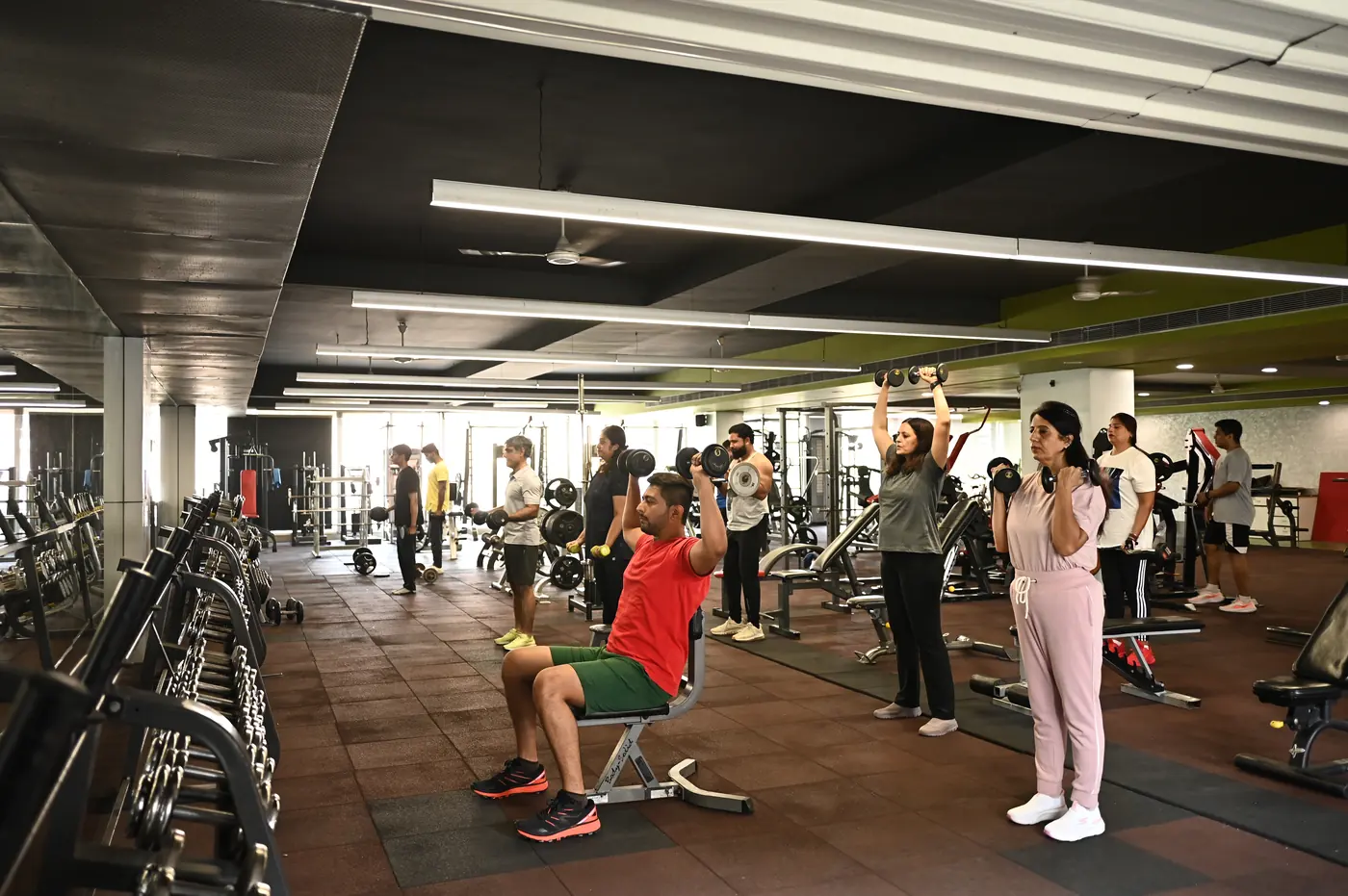 Satellite free weights area