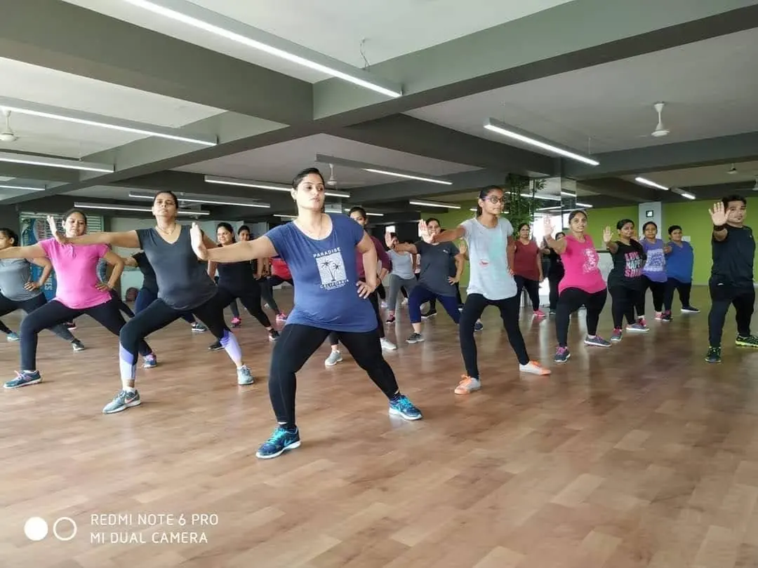 Group fitness class at Vala's Gym Ahmedabad